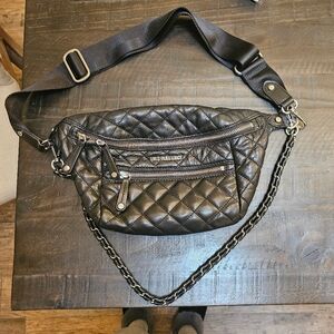 MZ Wallace small Crosby Sling Bag in LEATHER